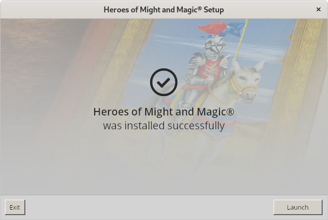 Last step of the installer wizard