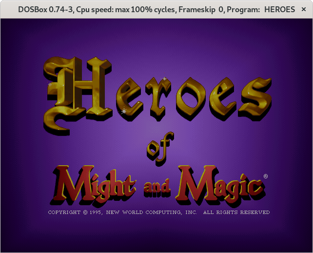 Splash screen for Heroes of Might and Magic